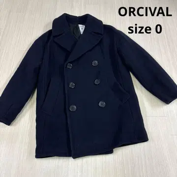 ORCIVAL 네이비 울 피 코트 6버튼 사이즈 0 P코트
