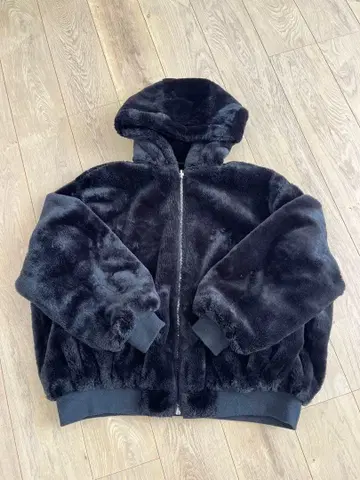 ZARA 퍼&나일론 블루종 후드 부착