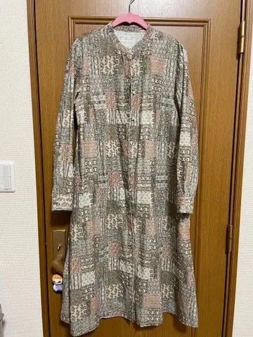 패치워크풍 롱 드레스