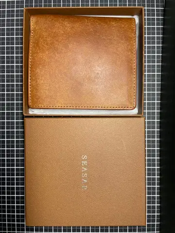 seaser 인테그랄 접이식 지갑 코냑