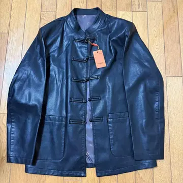 중국 램 가죽 쿵푸 자켓 차이나