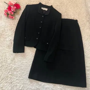 지방시 블랙 포멀 수트 셋업 스커트 S 도쿄 소와르