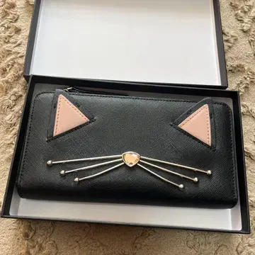 케이트 스페이드 장지갑 고양이 블랙