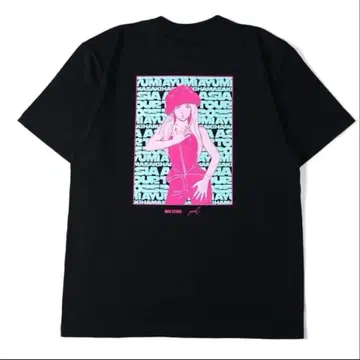 미사용 새상품 하마사키 아유미 MFC STORE 그래픽 T셔츠 블랙