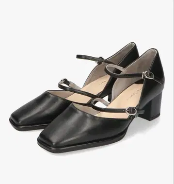 ORiental TRaffic 스퀘어토 스트랩 펌프스 블랙