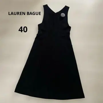 [ 퍼 브로치 포함 ] LAUREN BAGUE A라인 원피스 블랙