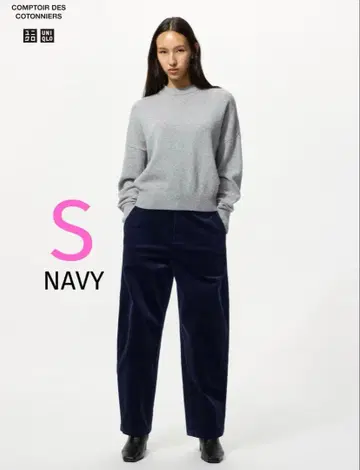 UNIQLO 코토니에 코듀로이 커브 팬츠 네이비 S