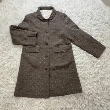 사만사 모스모스 도트 무늬 롱 코트 M 사이즈