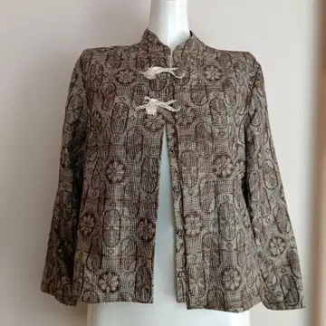 오시마 명주 긴팔 블라우스