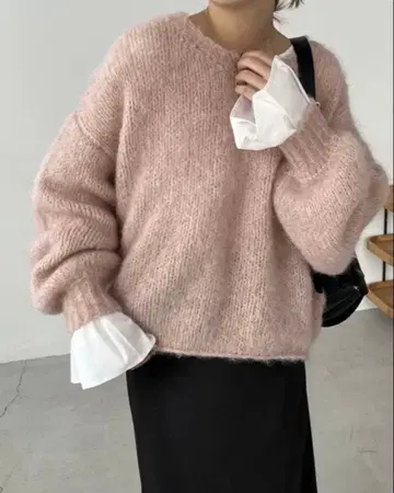 카프리슈레마쥬 큼직한 모헤어 니트