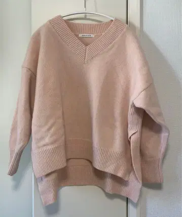 하우스 오브 로타 핑크 스웨터 니트 옅은 핑크 [ 하자품 ]