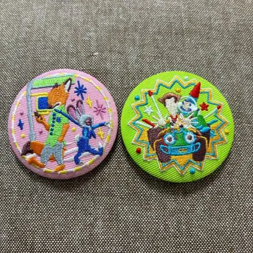 디즈니 자수 캔뱃지 주토피아 토이 스토리