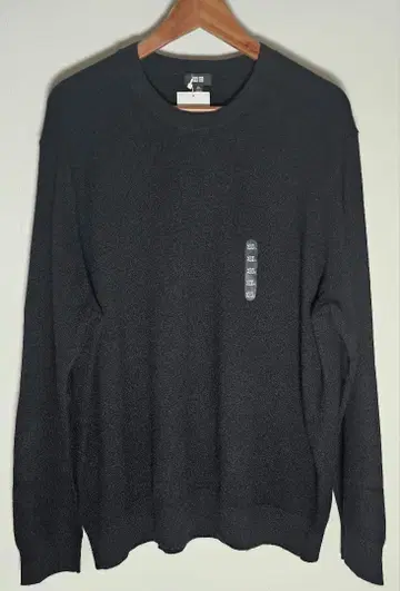 새상품 미사용 유니클로 캐시미어 100% 쿨넥 스웨터 3XL 블랙