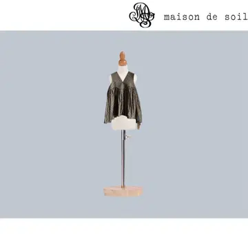 25AW [ maison de soil ] 플라워 블록 프린트 슬리브리스