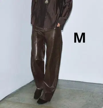 ZARA 인조 가죽 스트레이트 팬츠 ZW COLLECTION 새상품