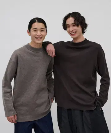 PUBLIC TOKYO 극쿠루리 모크넥 니트/2WAY 리버서블