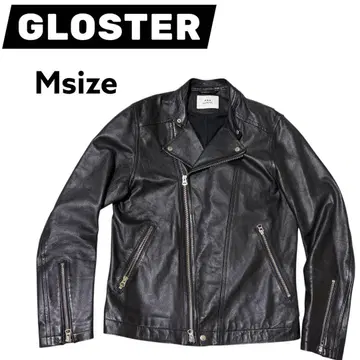 gloster 램 가죽 더블 라이더 자켓 천연 가죽 양가죽 블랙