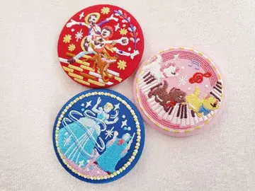 디즈니 자수 캔뱃지 3개 세트