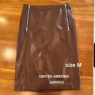 새상품급 약 정가 3만 유나이티드 애로우즈 6ROKU 가죽 스커트