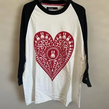 CUNE 토끼 하트 프린트 긴팔 티셔츠 사이즈 3