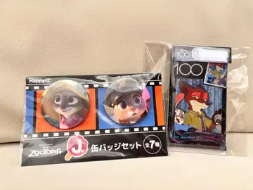 새상품 주토피아 캔뱃지 클리어 케이스 세트 디즈니