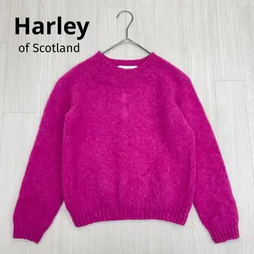 Harley of Scotland 크루넥 울 니트 스웨터