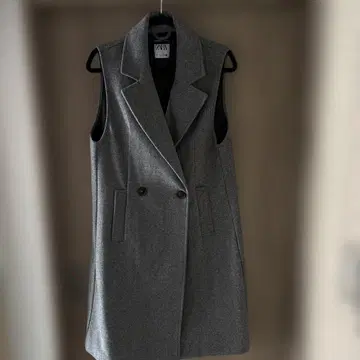 ZARA 그레이 더블 브레스트 베스트