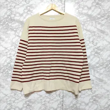 어반 리서치 도어스 긴팔 보더 니트 풀오버 빅 실루엣