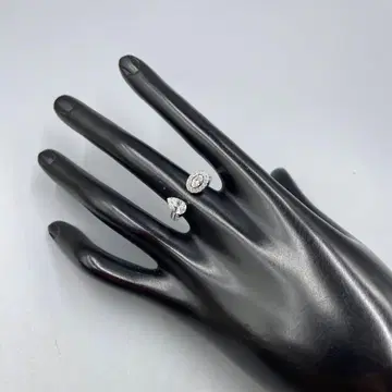 28 스와로브스키 더블 링 크리스탈 장식 사이즈 약 16호