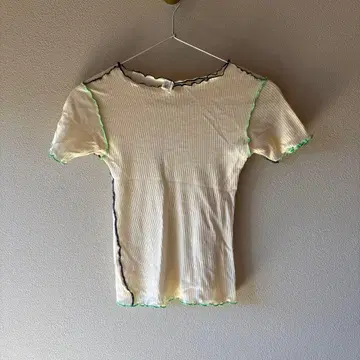 base range 오가닉 코튼 리브 T셔츠 반팔