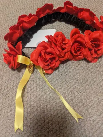 디즈니 벨 스타일 꽃 화관 머리띠 (택 포함 미사용 1500)