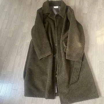 SOERTE 체스터 코트 올리브 그린 size 2