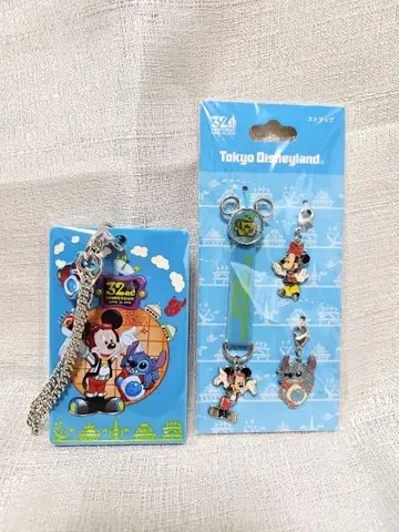 디즈니랜드 32주년 카드 케이스 스트랩 스티치 미키