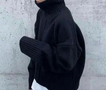 투데이풀 TODAYFUL 헤비 터틀 니트 블랙