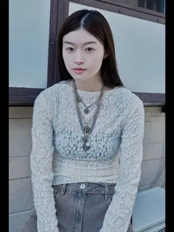 ZARA 개더 레이스 상의