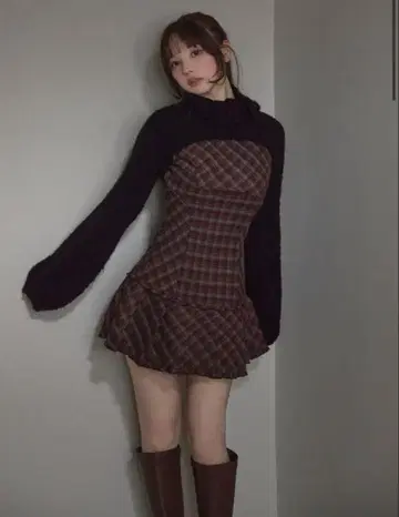 Lulu check set mini dress andmary