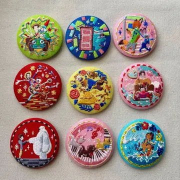 디즈니 자수 캔뱃지 9개 세트 토이 스토리 몬스터 주식회사