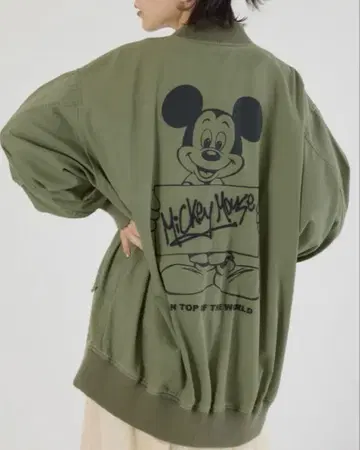 RODEO CROWNS 미키 점퍼 UNISEX 밀리터리 블루종