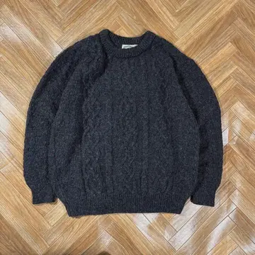 아일랜드제 90s 아란 크라프트 피셔맨 니트 울 100%