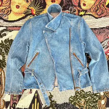 80s Paris Blues 데님 라이더 자켓 USA제 S