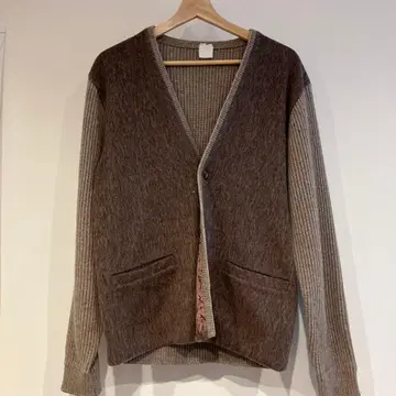 울 혼방 리브 가디건