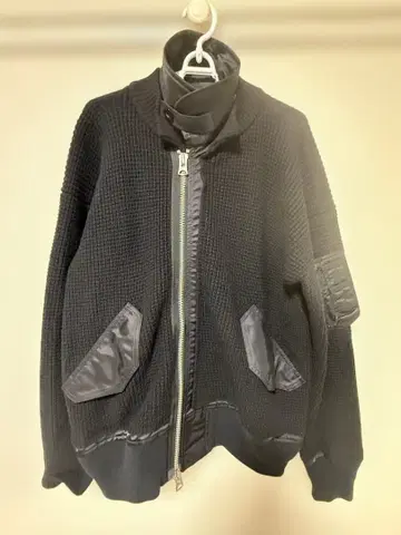 레어 sacai 사카이 니트 절개 자켓 MA-1풍 일본제