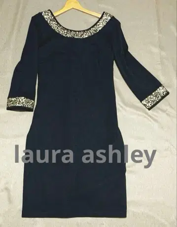 로라 애슐리 원피스 스팽글 블랙 laura ashley 무릎 기장