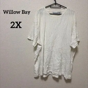 Willow Bay [2X] 반팔 티셔츠 화이트 심플 캐주얼