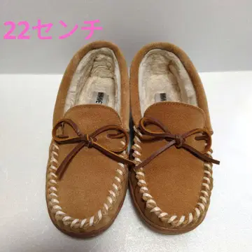 미네통카 모카신 사이즈 5 22cm 컬러 시나몬