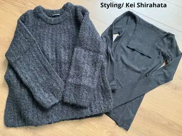 Styling/ Kei Shirahata 니트 2장 세트 블랙