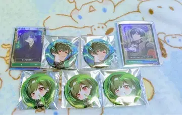 캔뱃지 5개 세트와 카드 1장