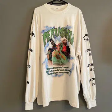 Perushu 그래픽 롱 슬리브 티셔츠