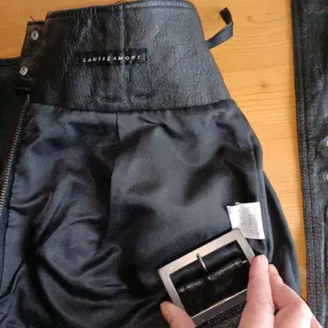 LAUTREAMONT 가죽 타이트 스커트