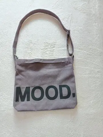 프린트 그레이 숄더백